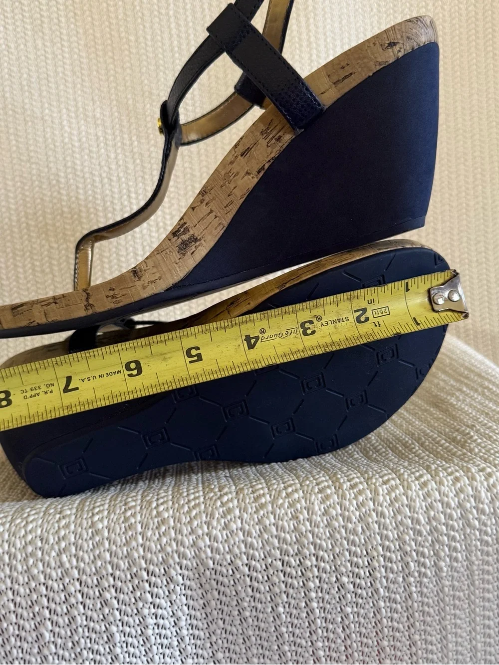 Chaps Women’s Estimated Size 5 Navy Cork Wedge Sandals